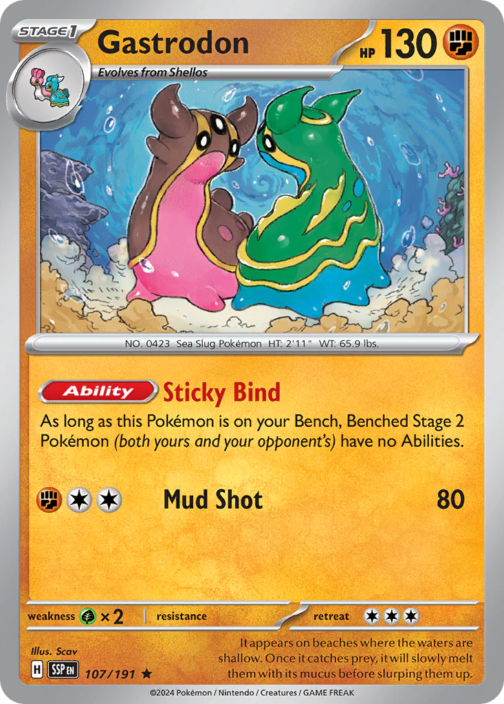 Gastrodon (107/191) - [Reverse Holo] Surging Sparks (SSP)