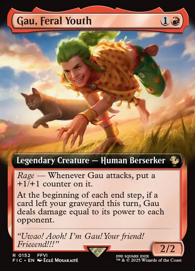 Gau, Feral Youth (152) - [Extended Art] Final Fantasy Commander (FIC)