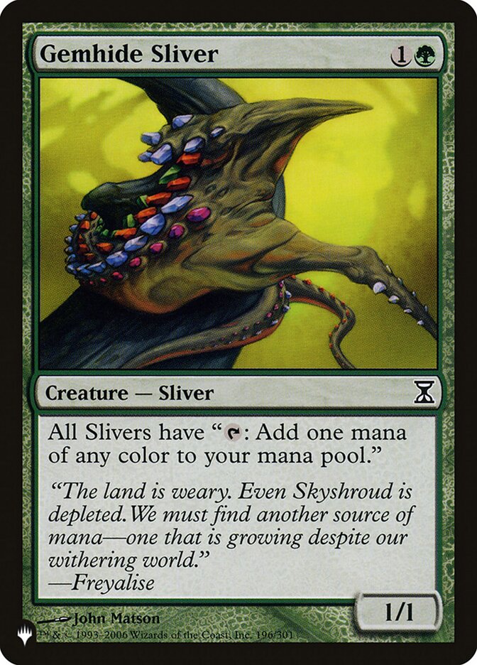 Gemhide Sliver - The List (PLST)