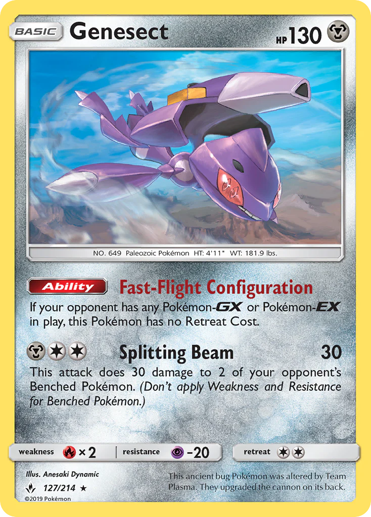 Genesect (127/214) - [Reverse Holo] Unbroken Bonds (UNB)