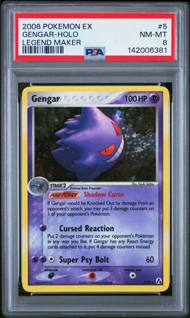 Gengar #5 - [Graded PSA 8] Legend Maker (LM)