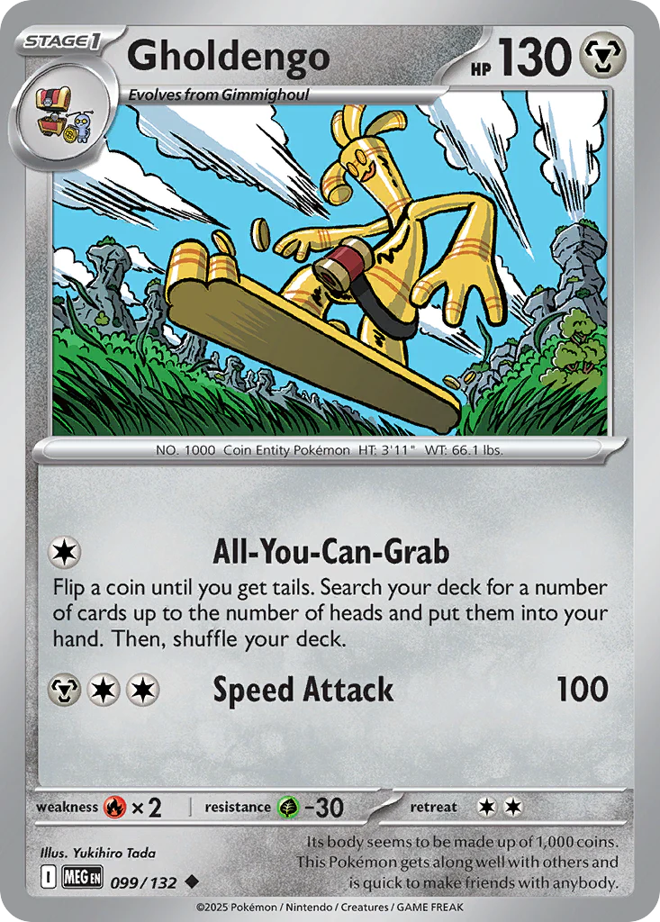 Gholdengo (99/132) - [Reverse Holo] Mega Evolution (MEG)