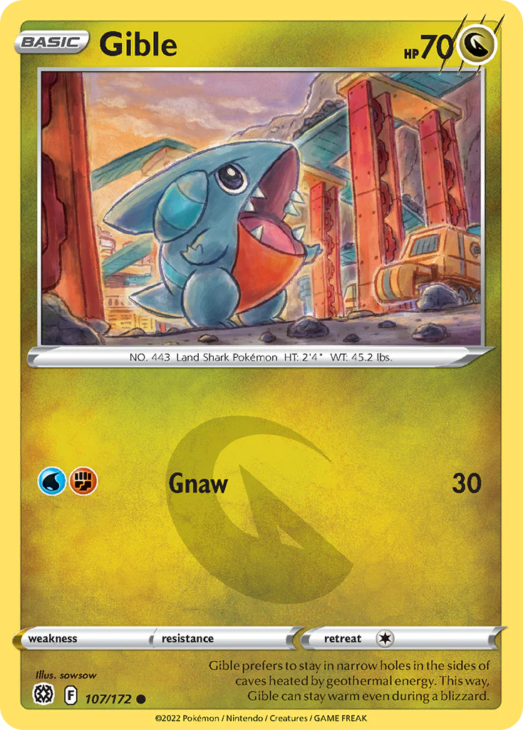 Gible (107/172) - Brilliant Stars (BRS)