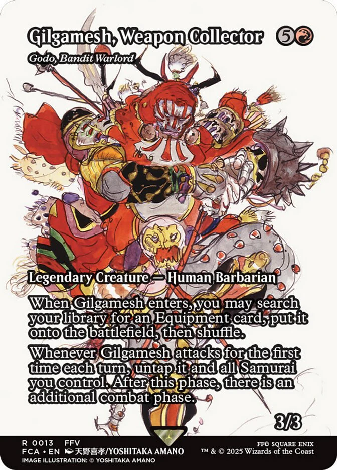Gilgamesh, Weapon Collector - Godo, Bandit Warlord (13) - [Foil, Borderless] Final Fantasy: Through the Ages (FCA)