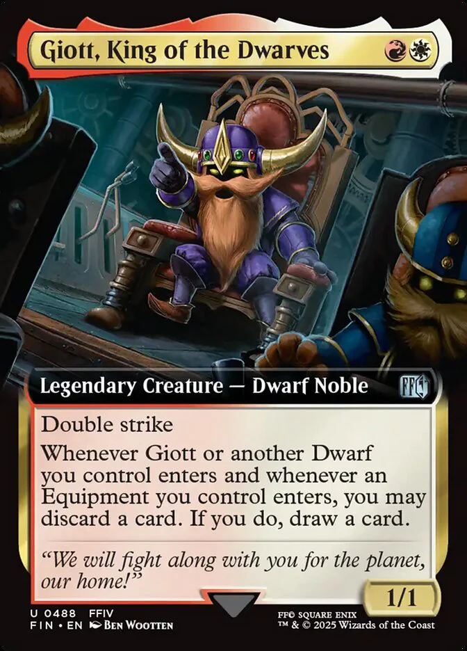 Giott, King of the Dwarves (488) - [Foil, Extended Art] Final Fantasy (FIN)