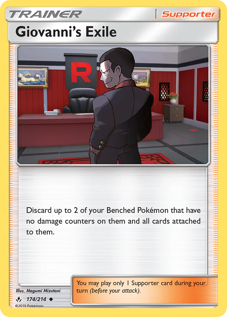 Giovanni's Exile (174/214) - [Reverse Holo] Unbroken Bonds (UNB)