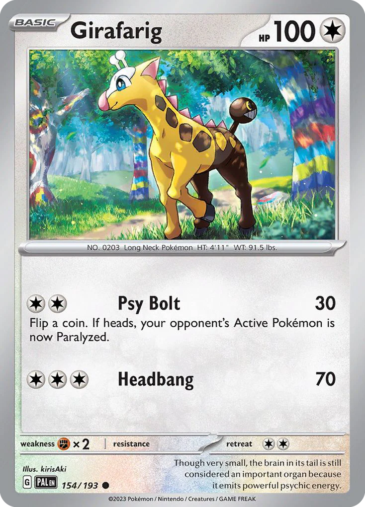 Girafarig (154/193) - [Reverse Holo] Paldea Evolved (PAL)