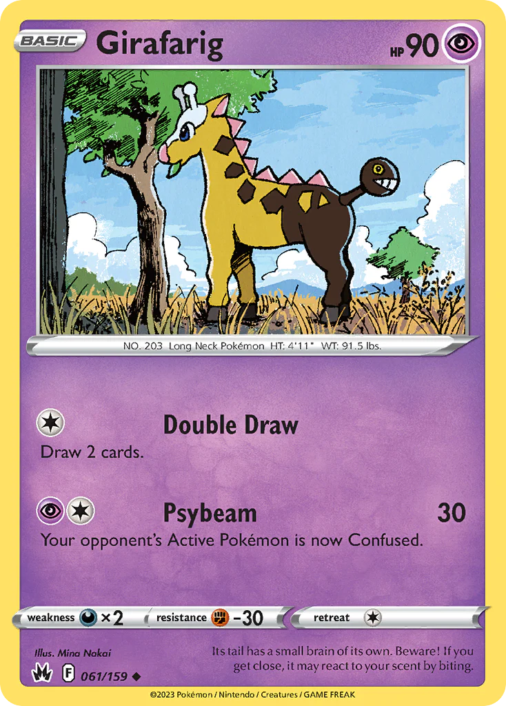 Girafarig (61/159) - [Reverse Holo] Crown Zenith (CRZ)