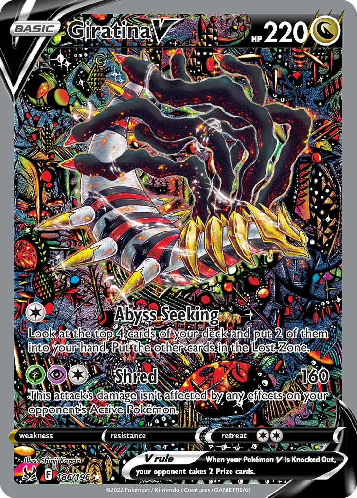Giratina V (186/196) - [Alternate Art] Lost Origin (LOR)