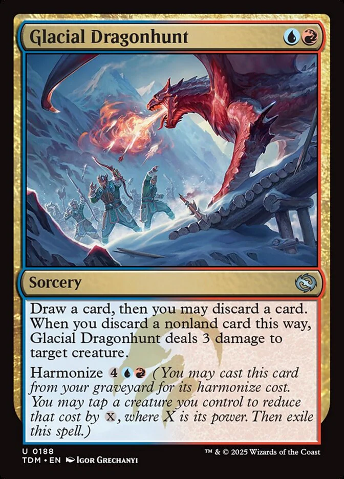 Glacial Dragonhunt (188) - [Foil] Tarkir: Dragonstorm (TDM)