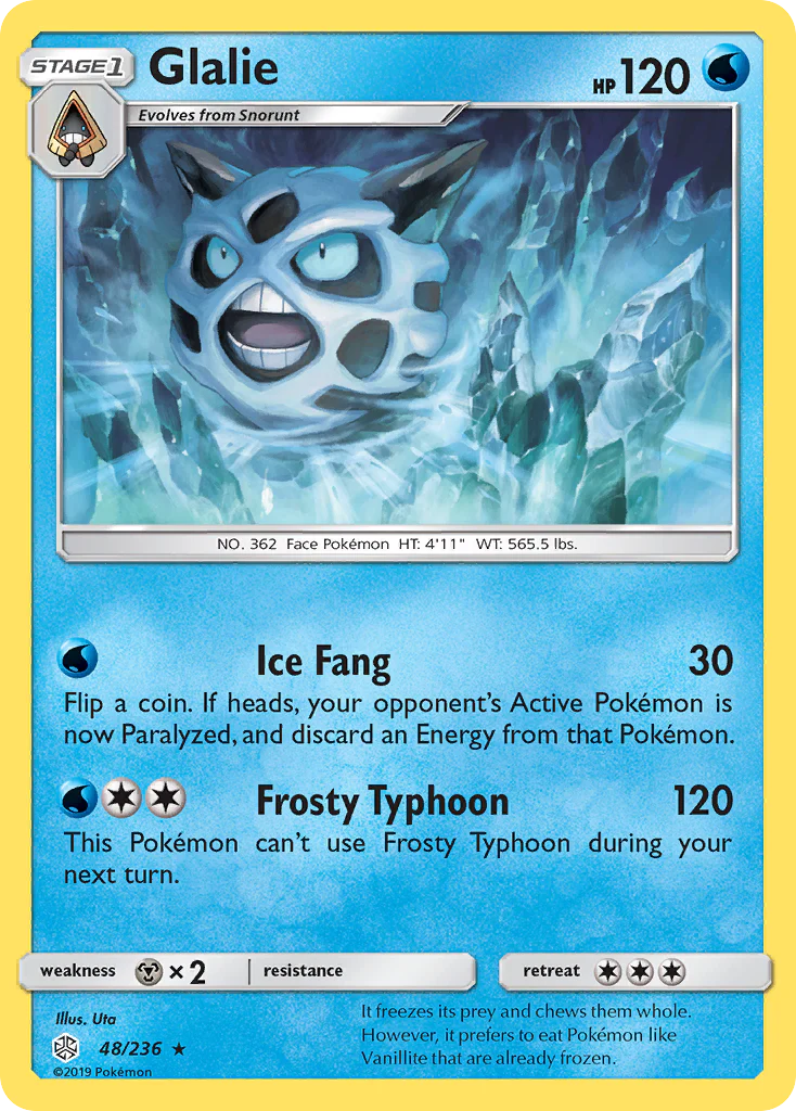 Glalie (48/236) - [Reverse Holo] Cosmic Eclipse (CEC)