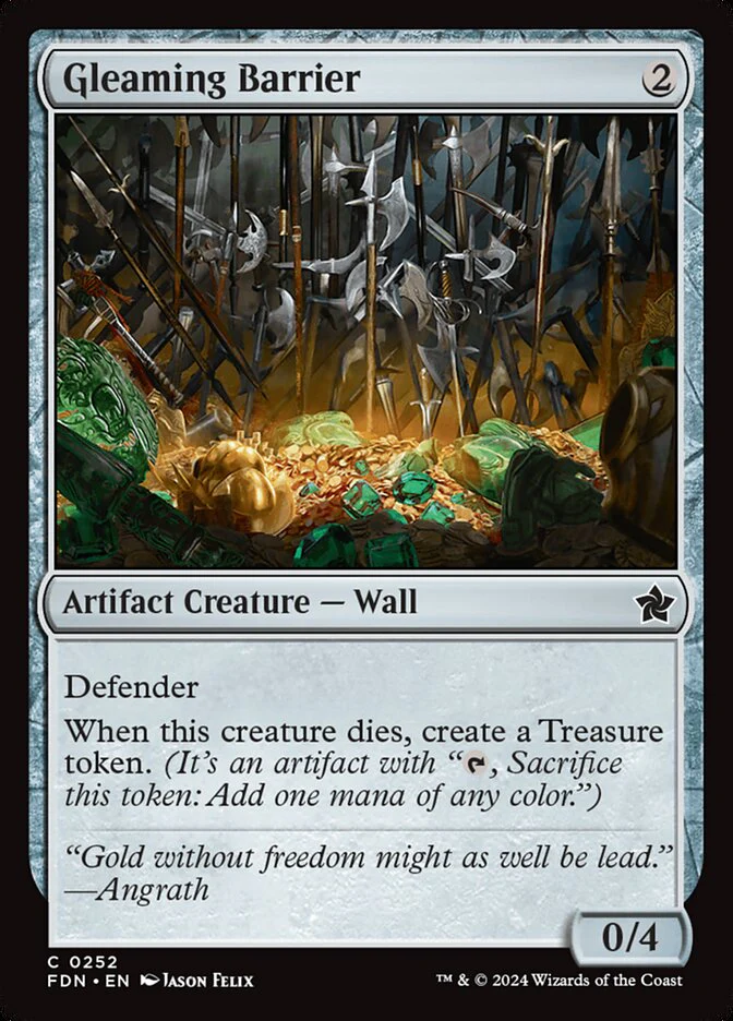 Gleaming Barrier - [Foil] Foundations (FDN)