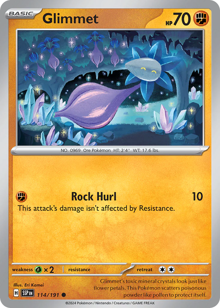 Glimmet (114/191) - [Reverse Holo] Surging Sparks (SSP)