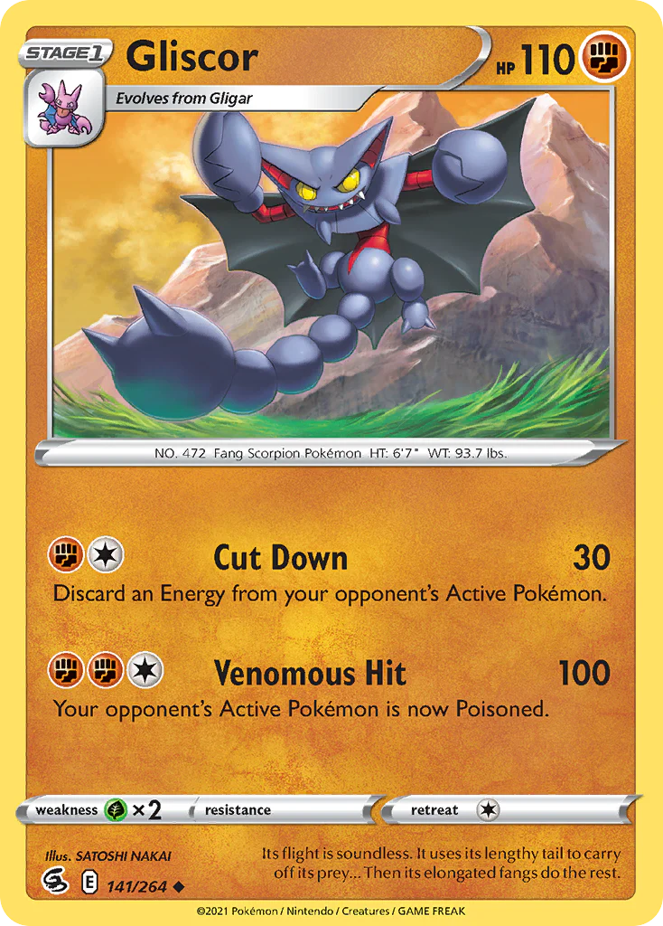 Gliscor (141/264) - [Reverse Holo] Fusion Strike (FST)
