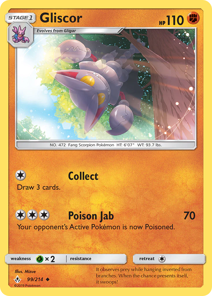 Gliscor (99/214) - [Reverse Holo] Unbroken Bonds (UNB)