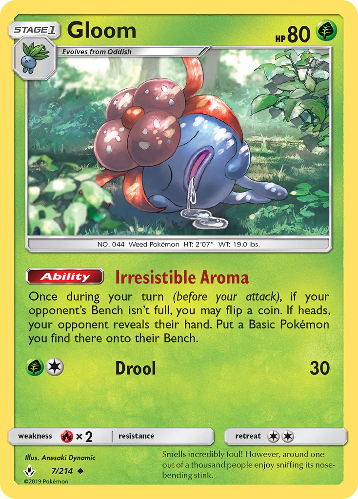 Gloom (7/214) - [Reverse Holo] Unbroken Bonds (UNB)