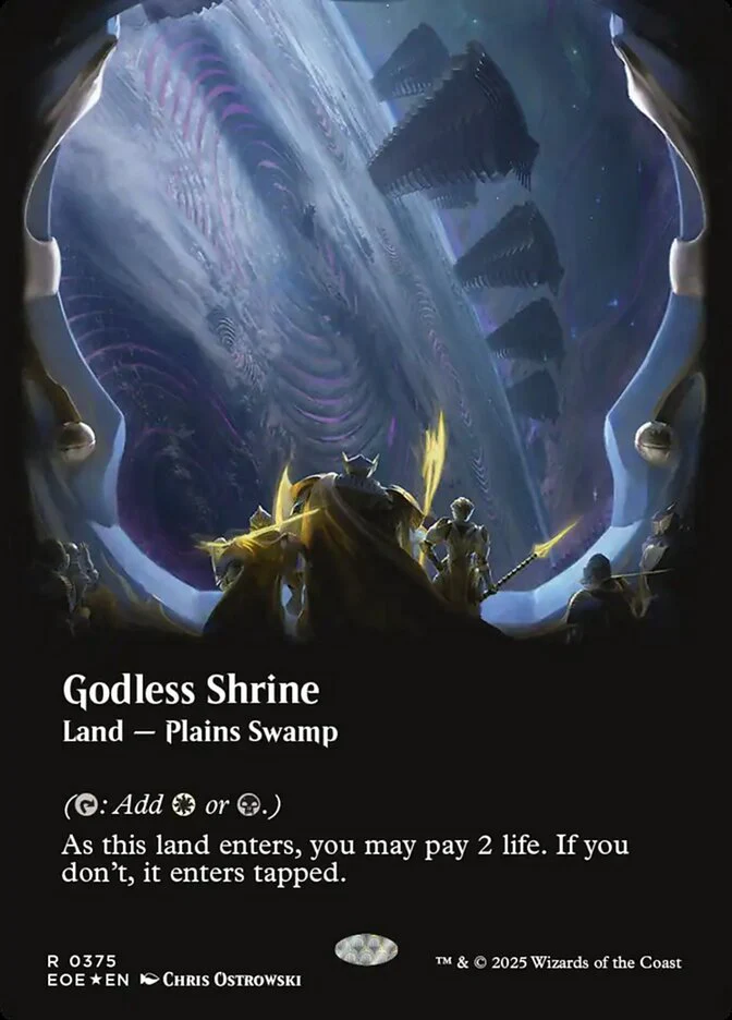 Godless Shrine (375) - [Galaxy Foil, Extended Art] Edge of Eternities (EOE)