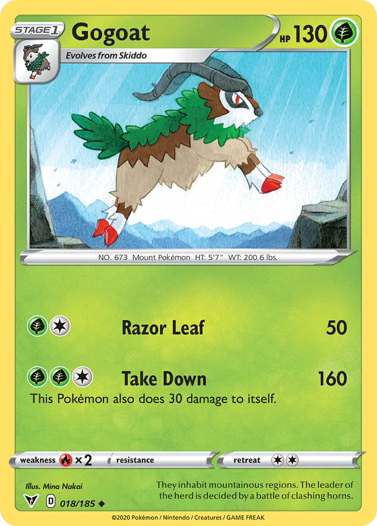 Gogoat (18/185) - [Reverse Holo] Vivid Voltage (VIV)