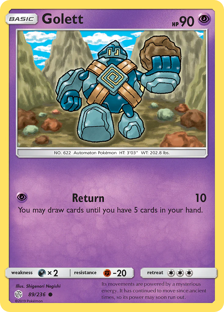 Golett (89/236) - [Reverse Holo] Cosmic Eclipse (CEC)