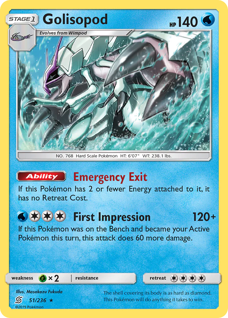 Golisopod (51/236) - [Reverse Holo] Unified Minds (UNM)