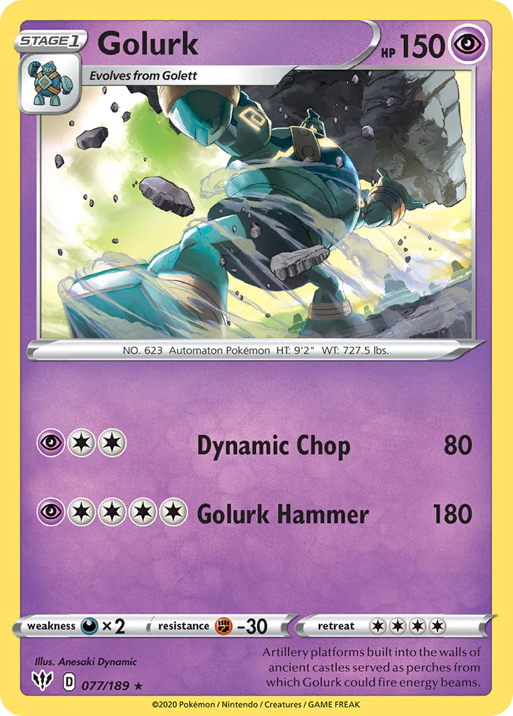 Golurk (77/189) - [Reverse Holo] Darkness Ablaze (DAA)