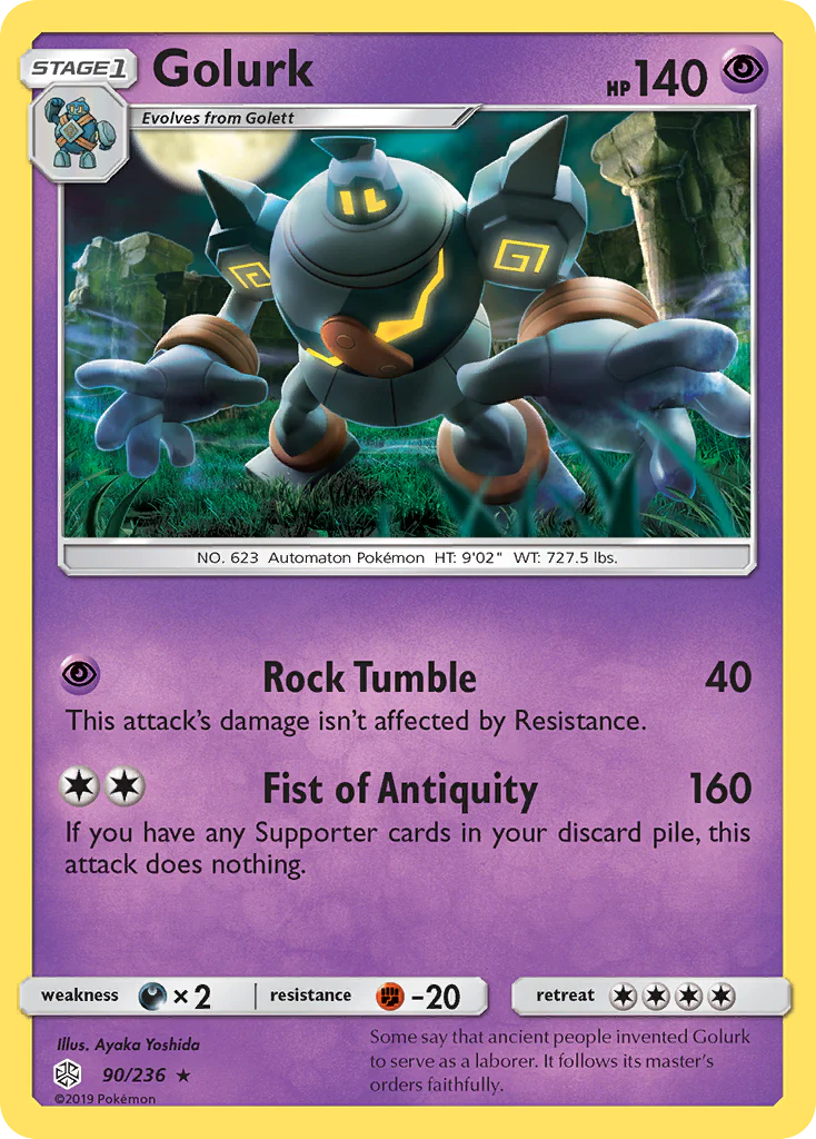Golurk (90/236) - [Reverse Holo] Cosmic Eclipse (CEC)