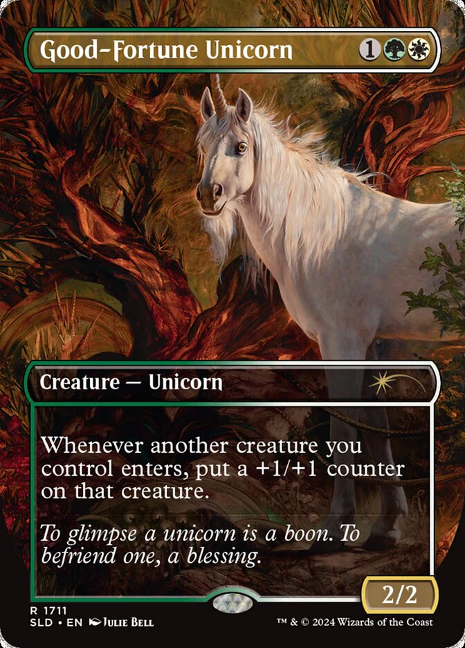 Good-Fortune Unicorn (1711) - [Foil, Borderless] Secret Lair Drop (SLD)