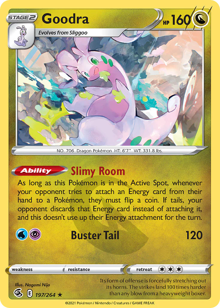 Goodra (197/264) - [Reverse Holo] Fusion Strike (FST)