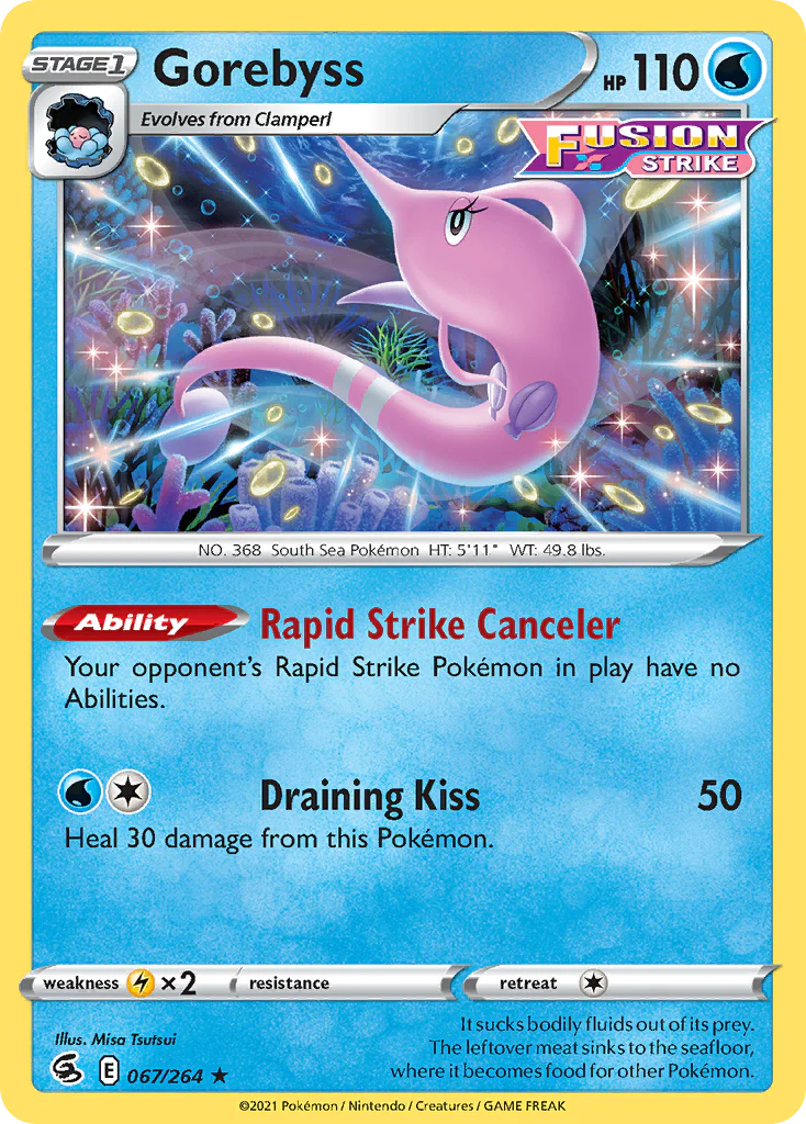 Gorebyss (67/264) - [Reverse Holo] Fusion Strike (FST)