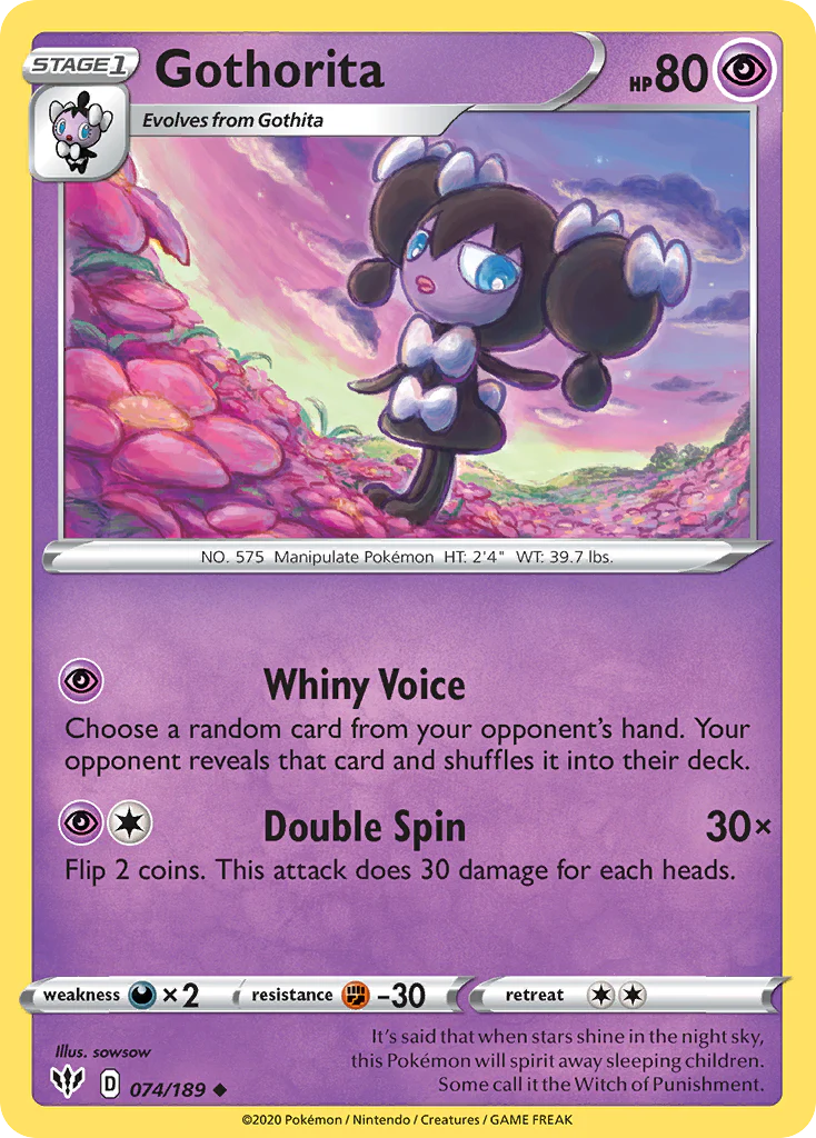 Gothorita (74/189) - [Reverse Holo] Darkness Ablaze (DAA)