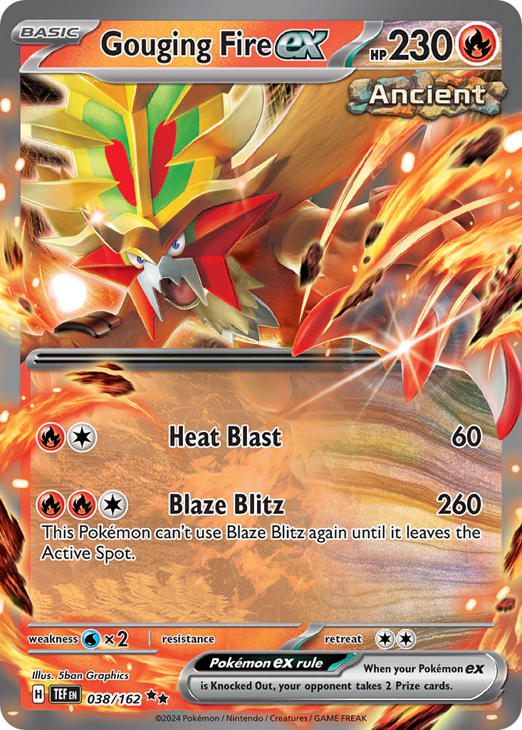 Gouging Fire ex (38/162) - [Holo Foil] Temporal Forces (TEF)