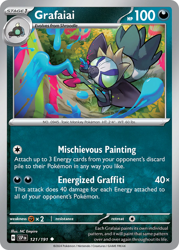 Grafaiai (121/191) - [Reverse Holo] Surging Sparks (SSP)