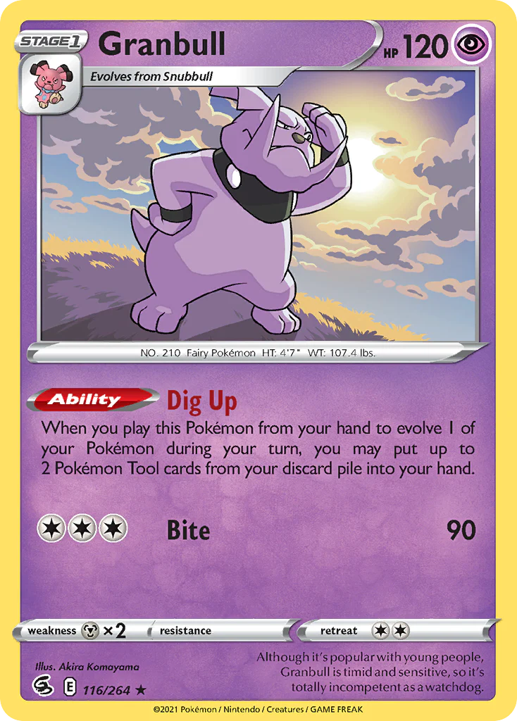 Granbull (116/264) - [Reverse Holo] Fusion Strike (FST)