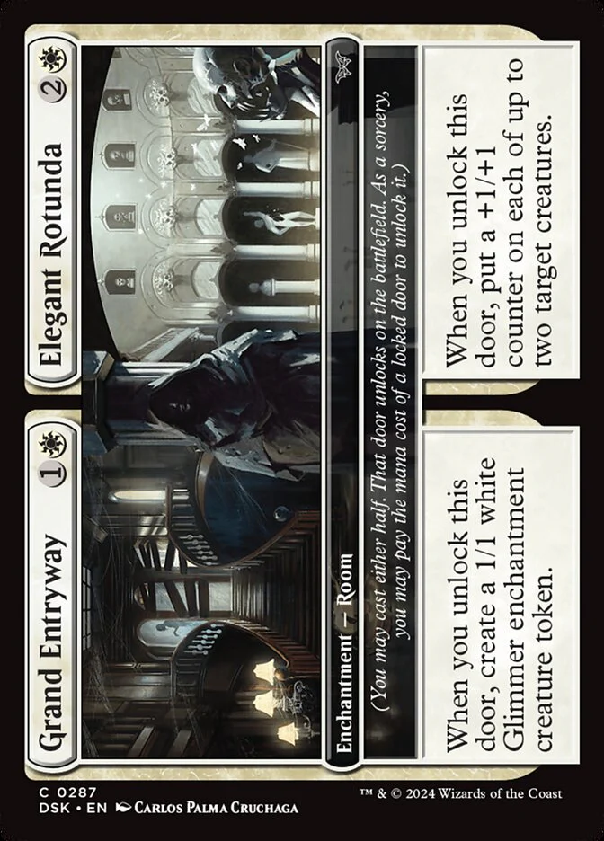 Grand Entryway // Elegant Rotunda - [Foil, Lurking Evil] Duskmourn: House of Horror (DSK)