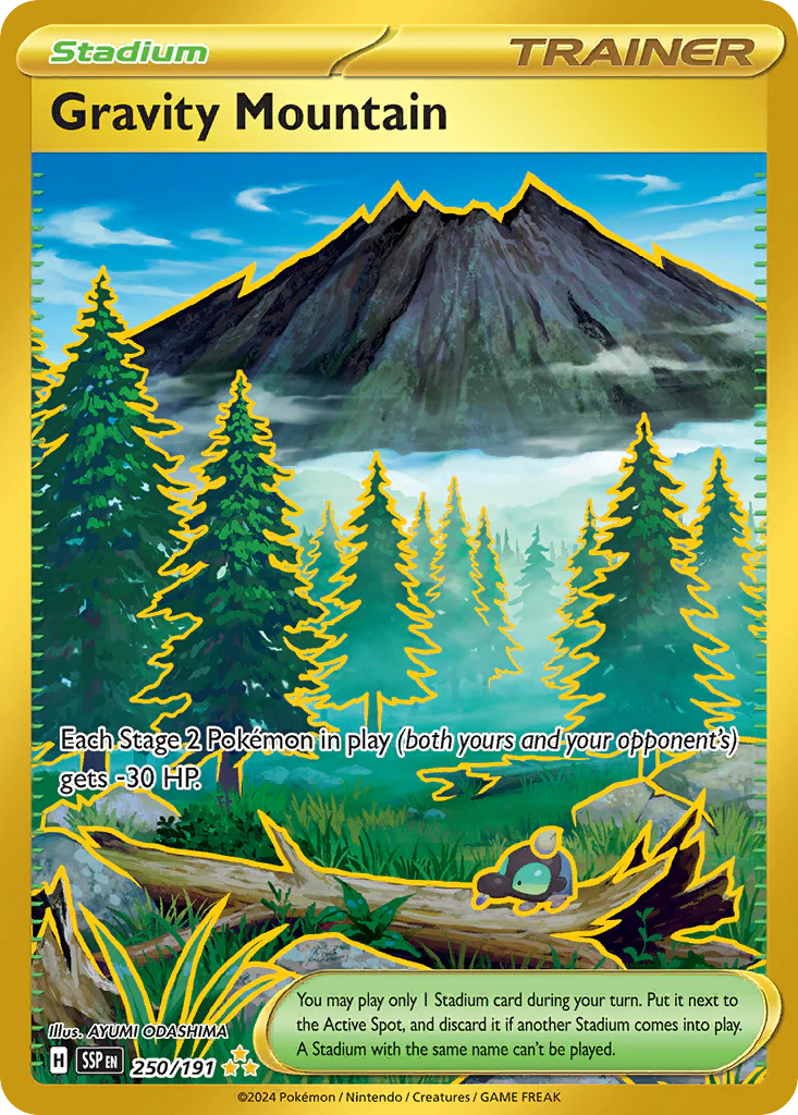Gravity Mountain (250/191) - [Gold Holo] Surging Sparks (SSP)