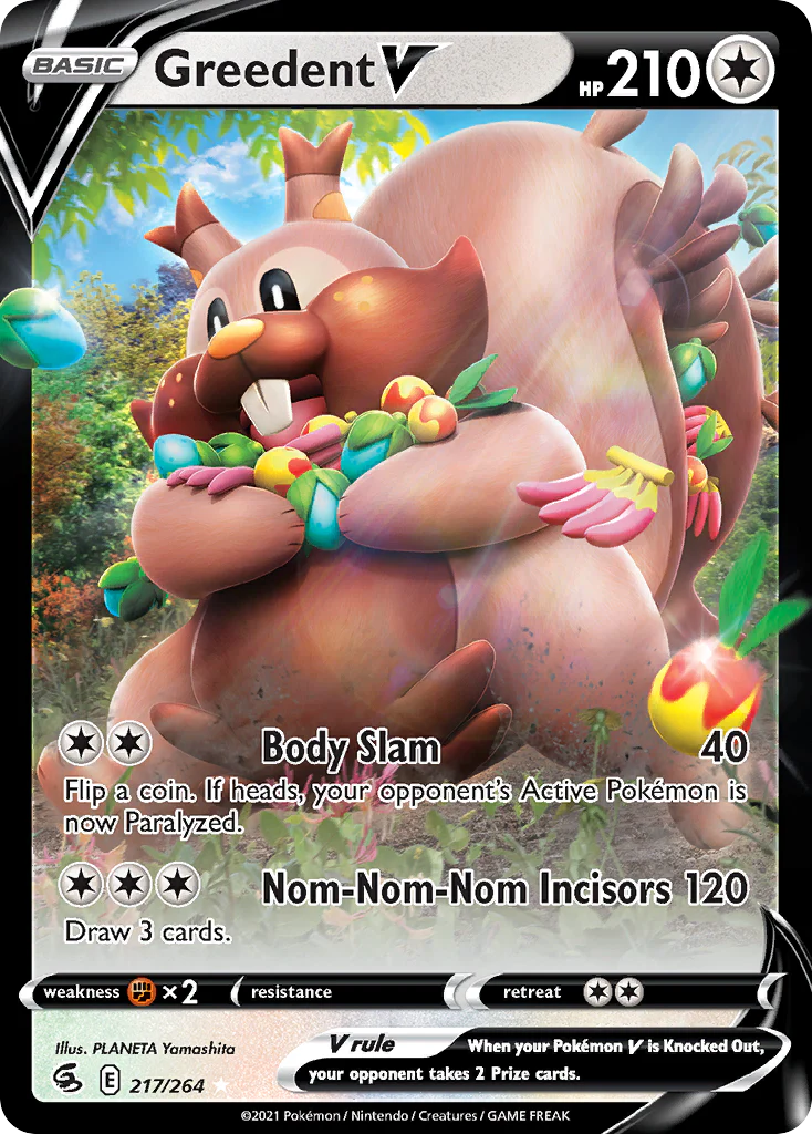 Greedent V (217/264) - [Holo Foil] Fusion Strike (FST)