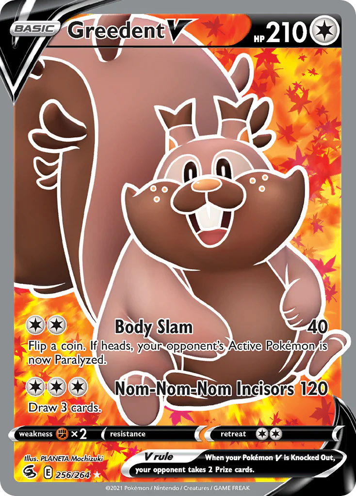 Greedent V (256/264) - [Full Art] Fusion Strike (FST)