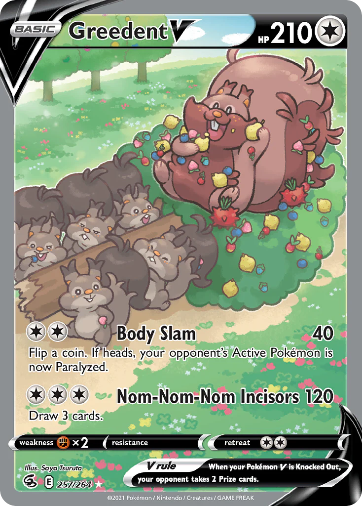 Greedent V (257/264) - [Alternate Art] Fusion Strike (FST)