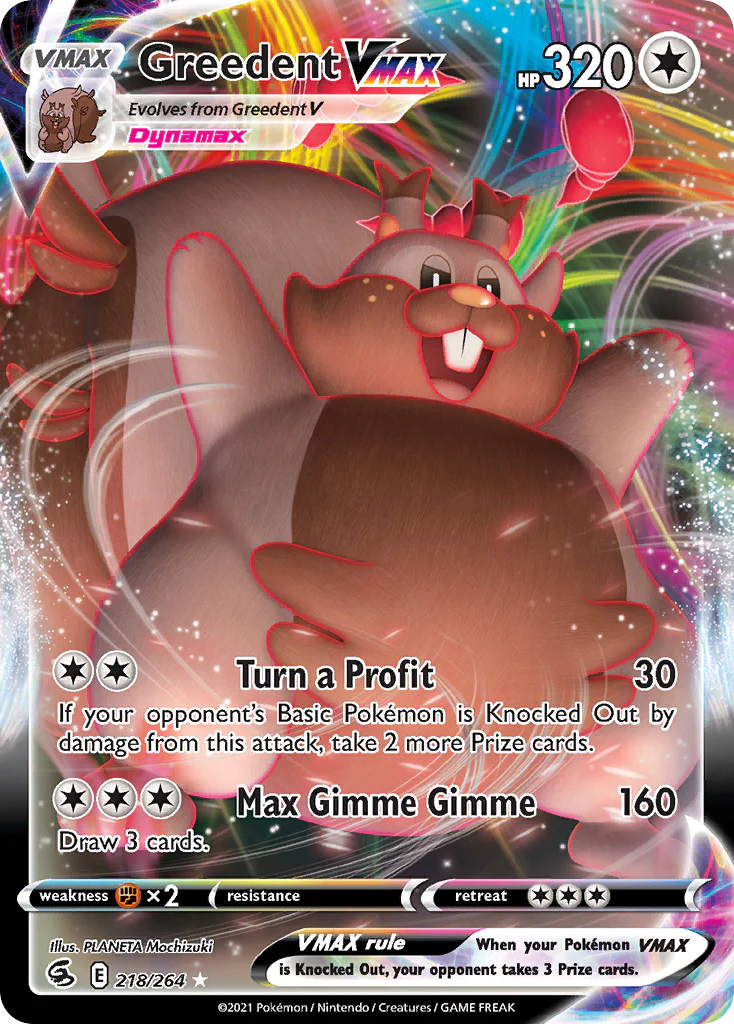 Greedent VMAX (218/264) - [Holo Foil] Fusion Strike (FST)