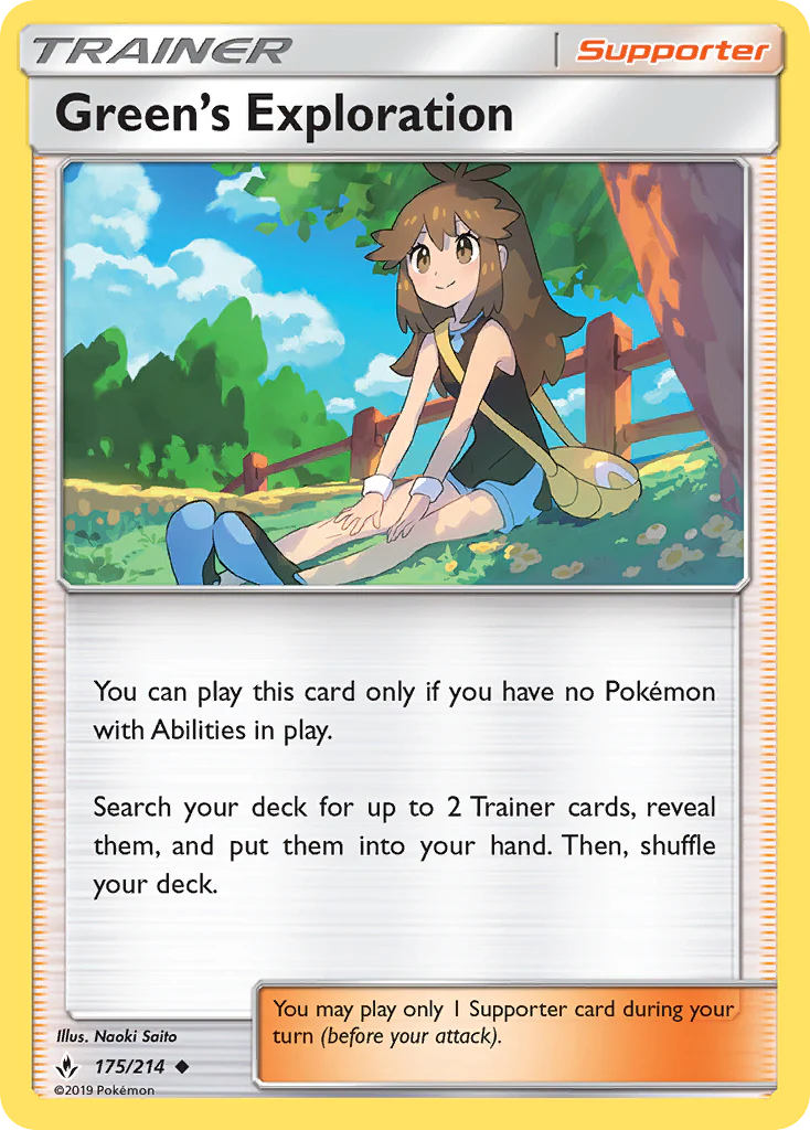 Green's Exploration (175/214) - [Reverse Holo] Unbroken Bonds (UNB)