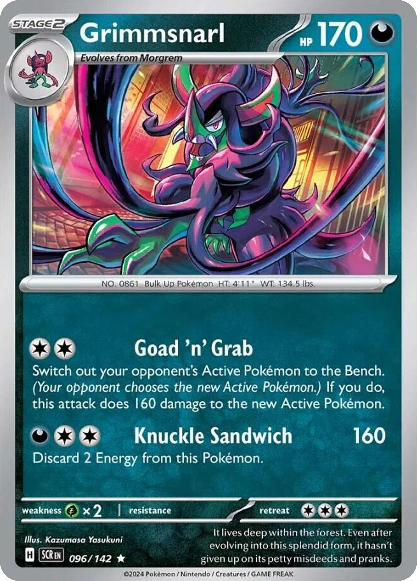 Grimmsnarl (96/142) - [Reverse Holo] Stellar Crown (SCR)
