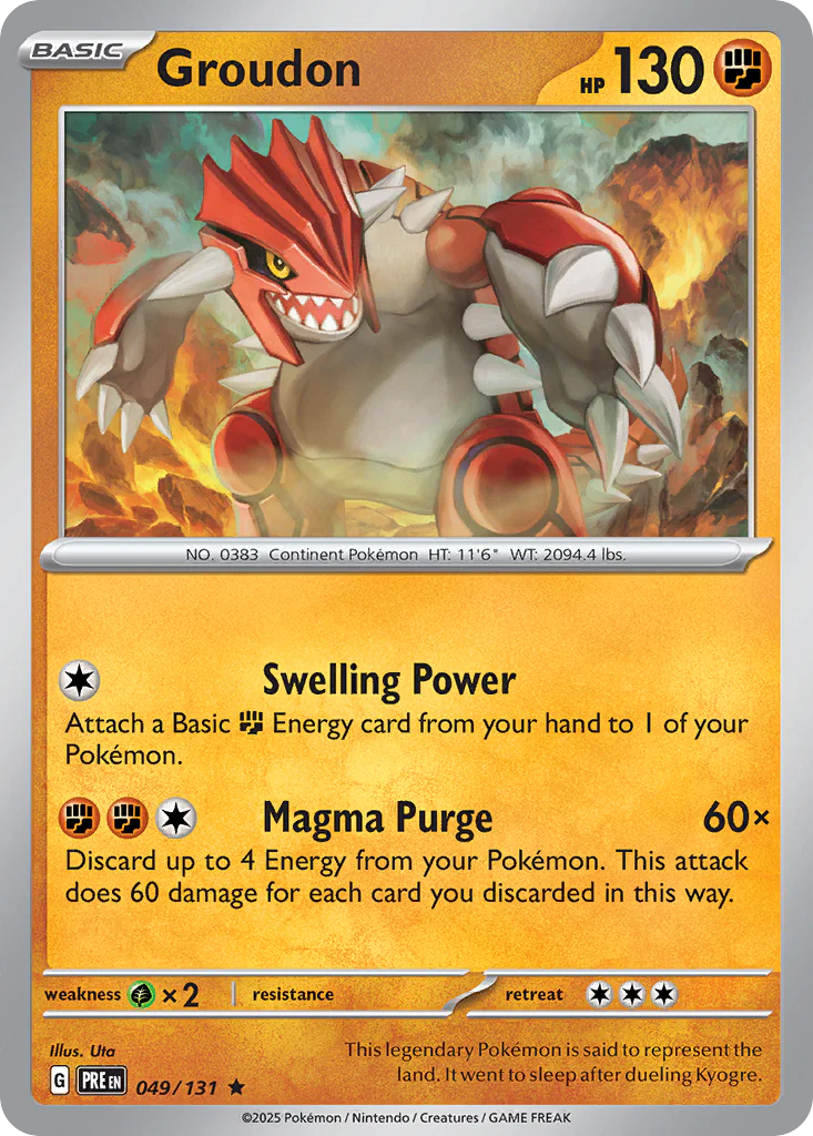 Groudon (49/131) - [Reverse Holo] Prismatic Evolutions (PRE)