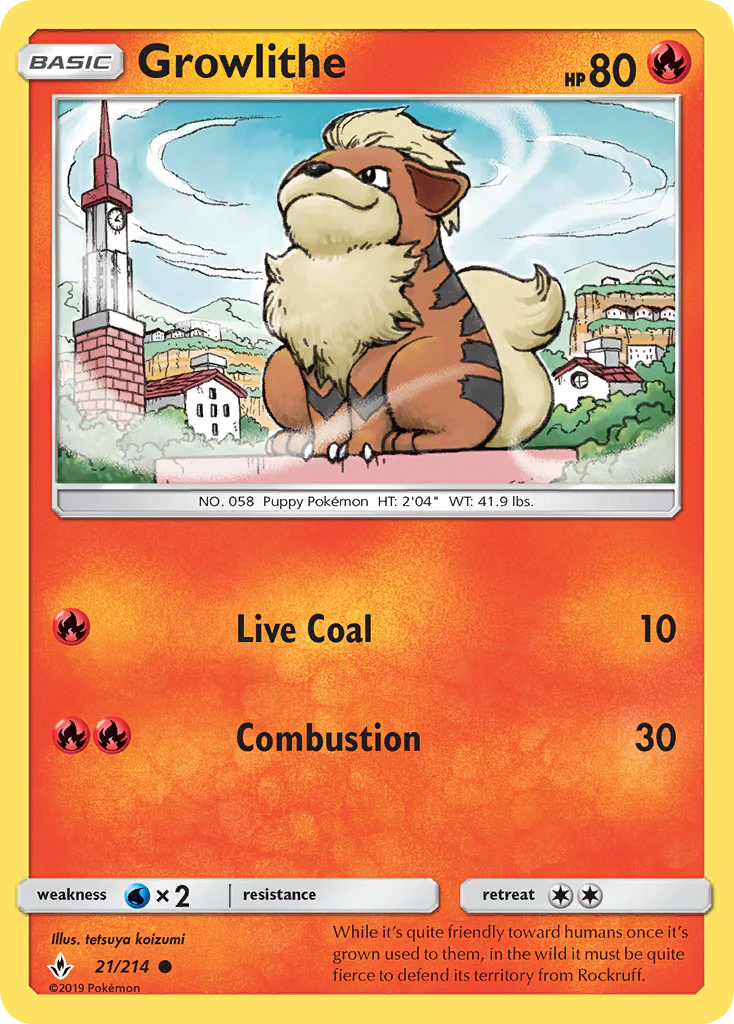 Growlithe (21/214) - Unbroken Bonds (UNB)