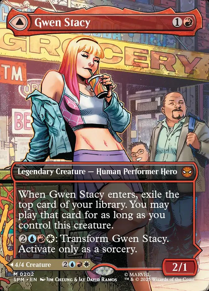 Gwen Stacy // Ghost-Spider (202) - [Foil, Borderless] Marvel's Spider-Man (SPM)