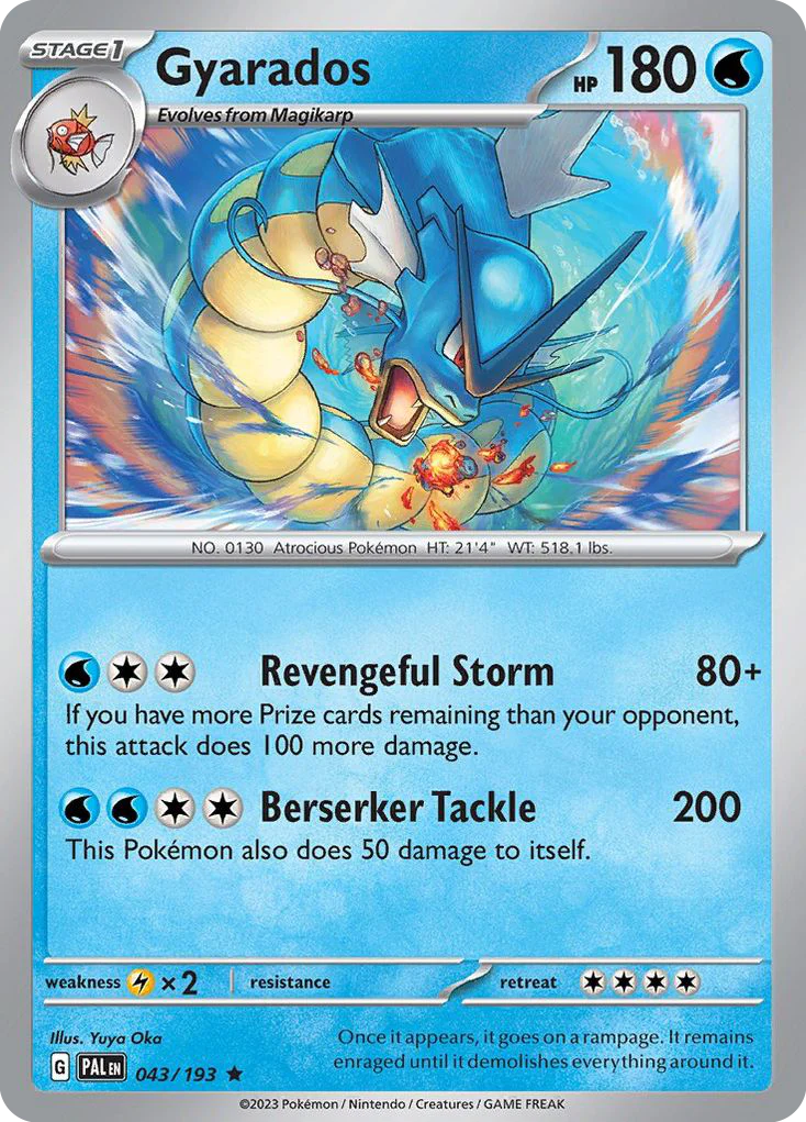 Gyarados (43/193) - [Reverse Holo] Paldea Evolved (PAL)