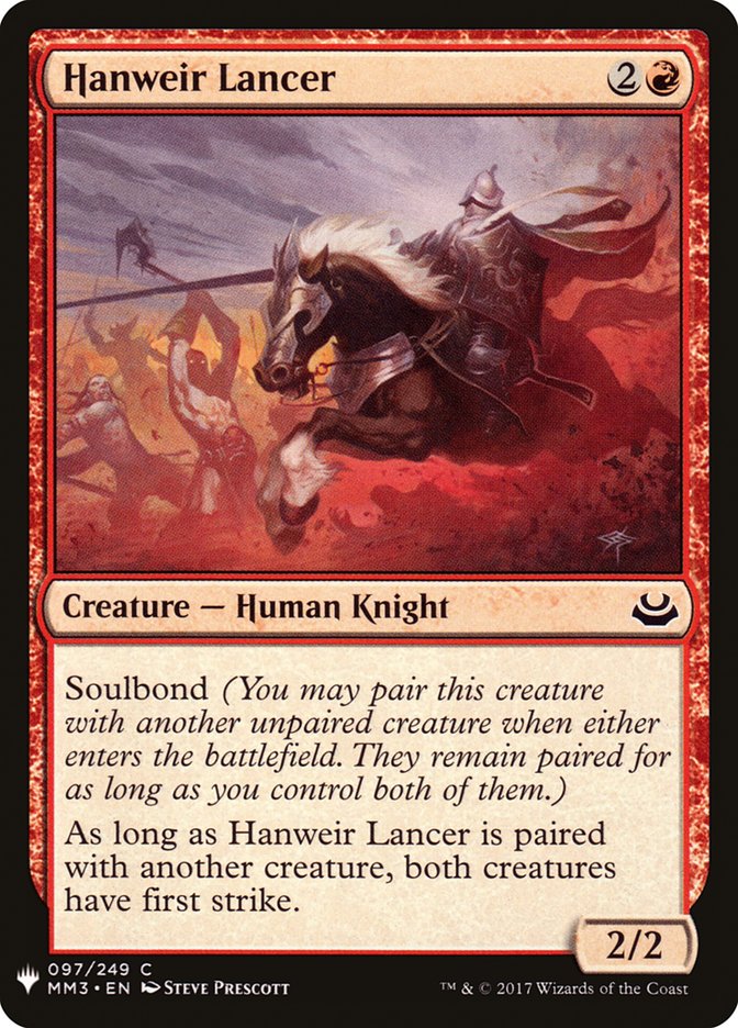 Hanweir Lancer - The List (PLST)