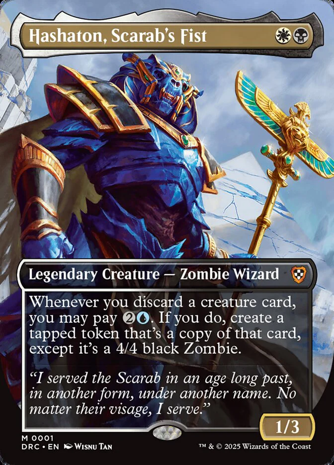 Hashaton, Scarab's Fist - [Foil, Borderless] Aetherdrift Commander (DRC)