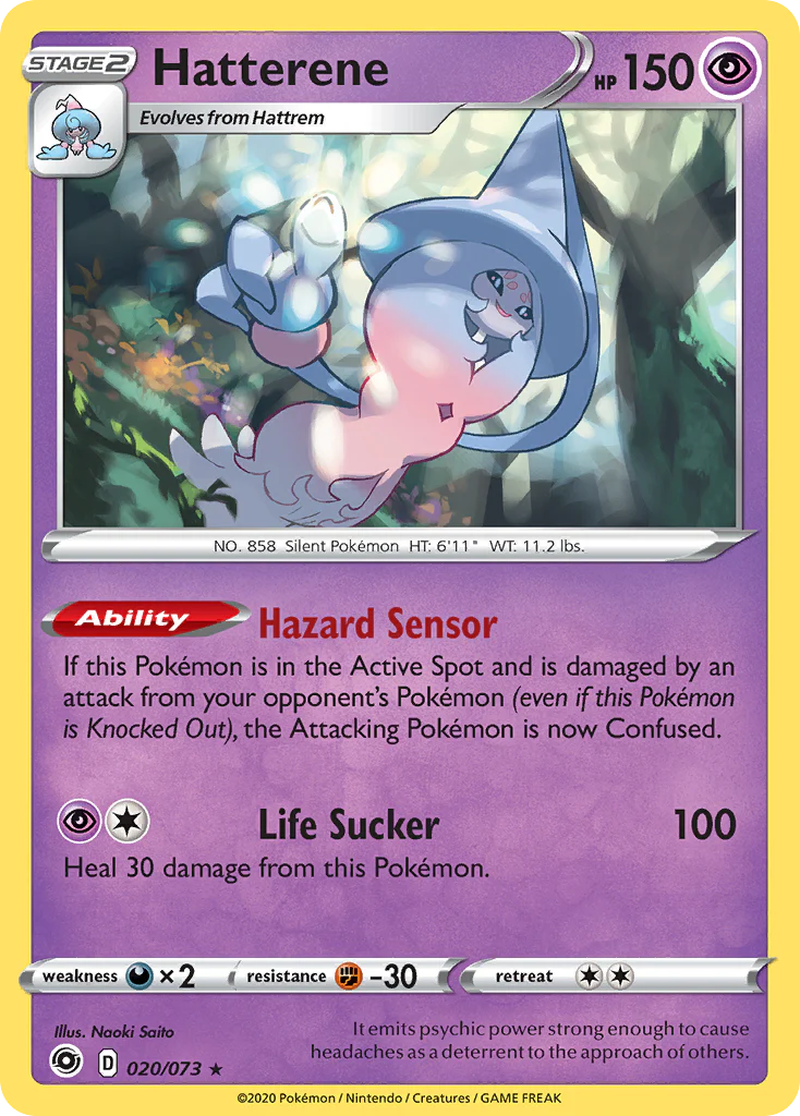 Hatterene (20/73) - [Reverse Holo] Champion's Path (CPA)