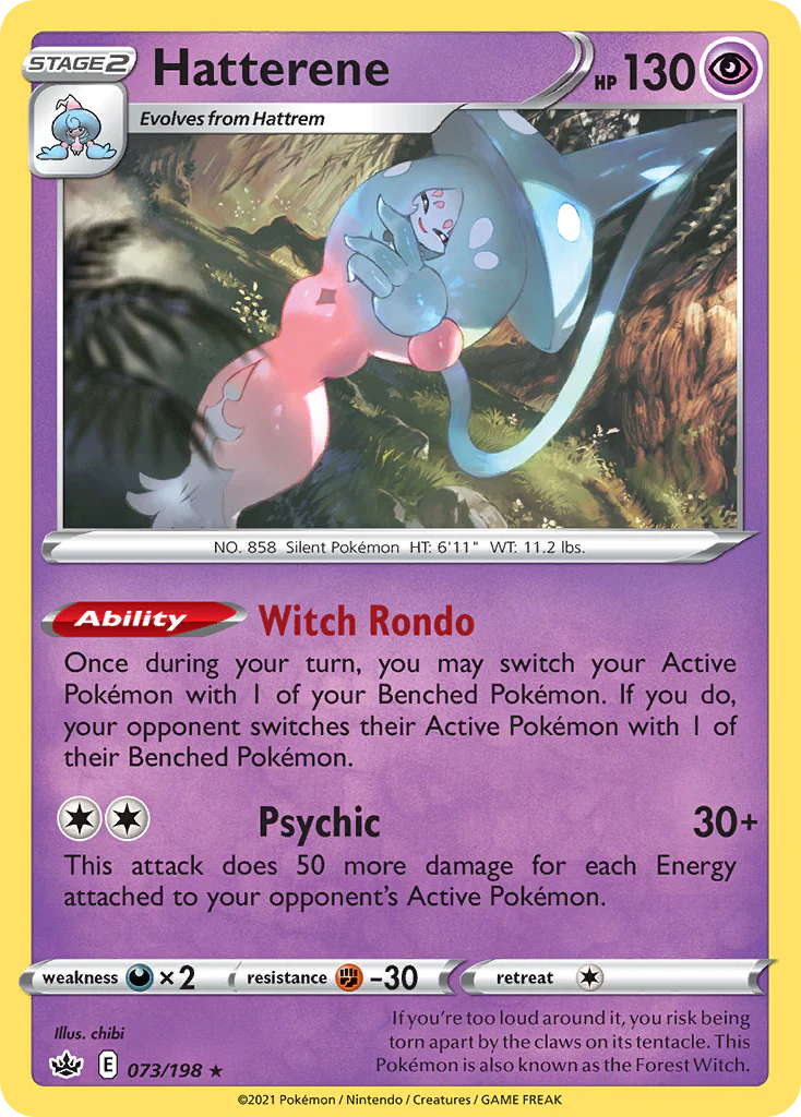 Hatterene (73/198) - [Reverse Holo] Chilling Reign (CRE)