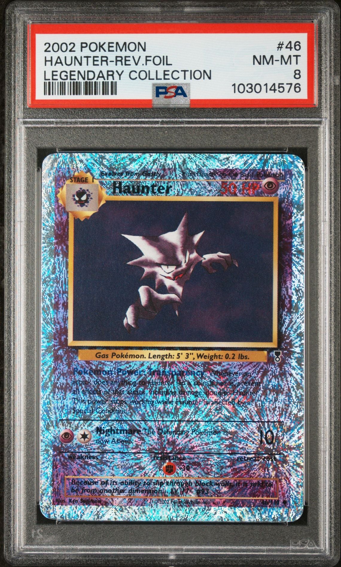 Haunter #46 - [Reverse Holo, Graded PSA 8] Legendary Collection